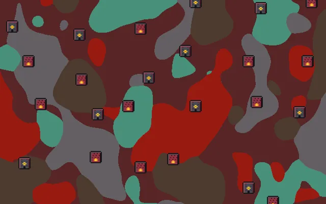 Nether biome map with nether fortress and bastion remnant icons